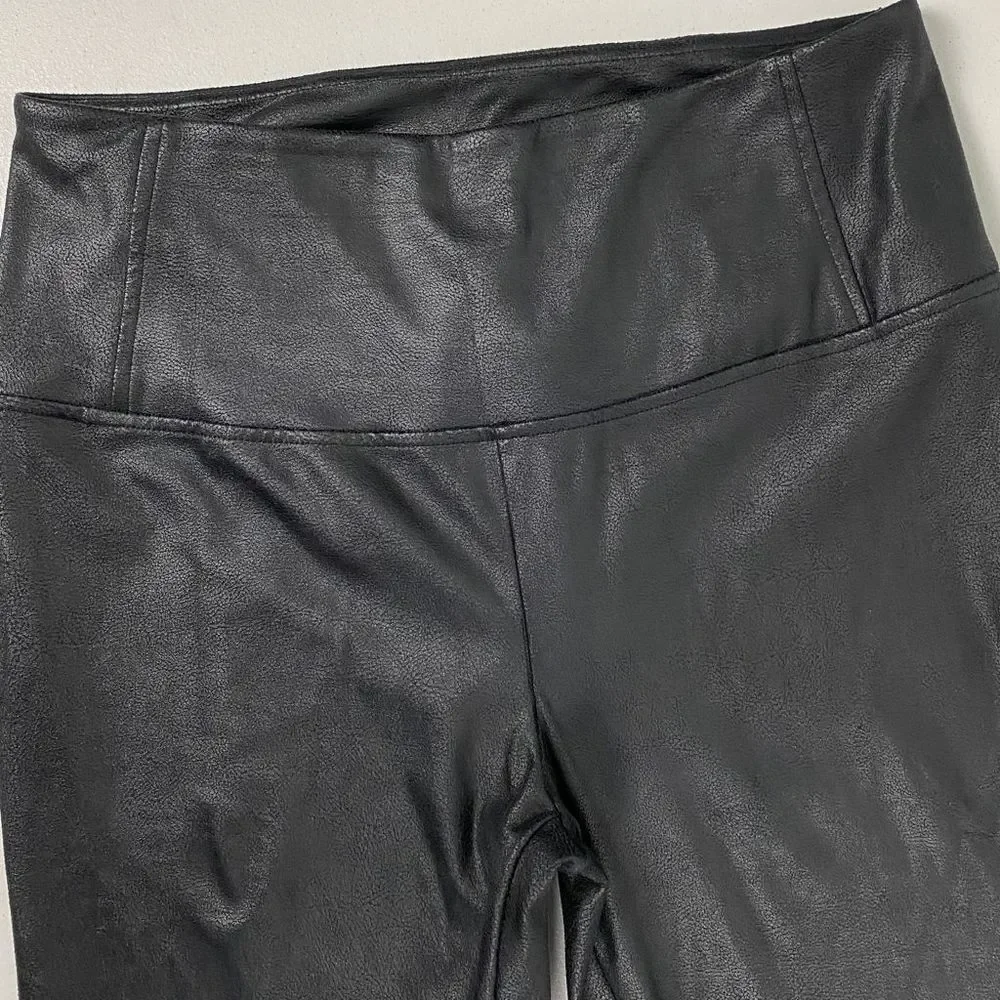 Chelsea 28 Wide Waist Biker Faux Leather Leggings size Medium